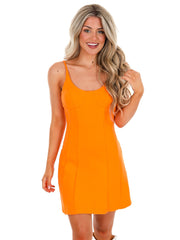 Check the Scoreboard Flare Mini Dress