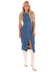 Total Vibe Denim Midi Dress