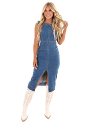 Total Vibe Denim Midi Dress