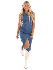 Total Vibe Denim Midi Dress