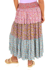 Fall to Pieces Floral Maxi Skirt