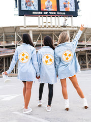 Chenille Tri-Star Denim Jacket