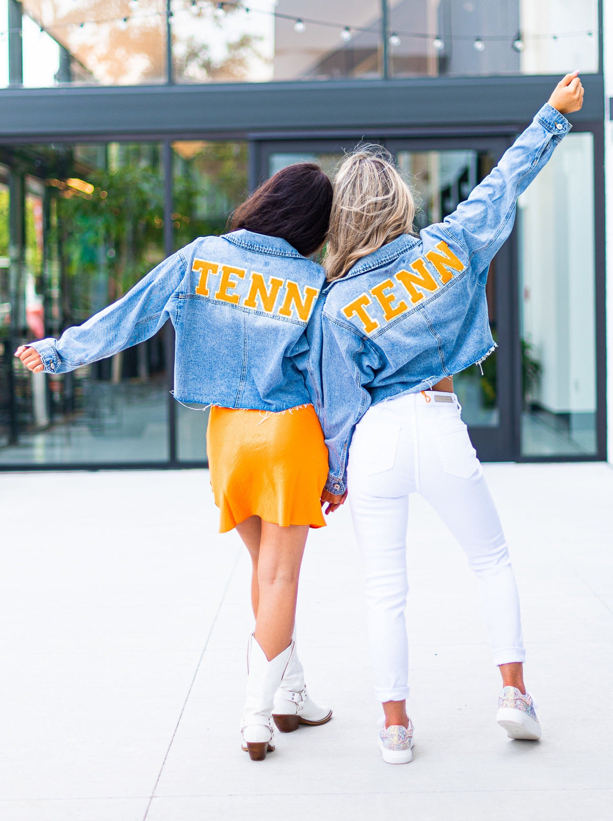 Cropped Chenille TENN Denim Jacket