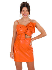 Feel the Heat Leather Mini Dress