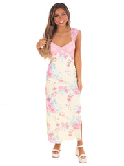 Becoming Me Mesh Floral Maxi Dress