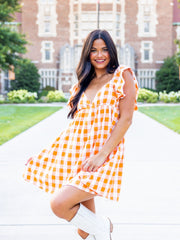Get Rowdy Gingham Dress