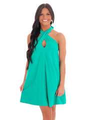 One Fine Day Halter Mini Dress