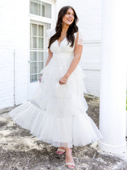 Happily Ever After Pearl Tulle Maxi Dress