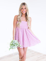 Wanna Live Forever Embroidered Mini Dress