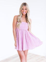 Wanna Live Forever Embroidered Mini Dress