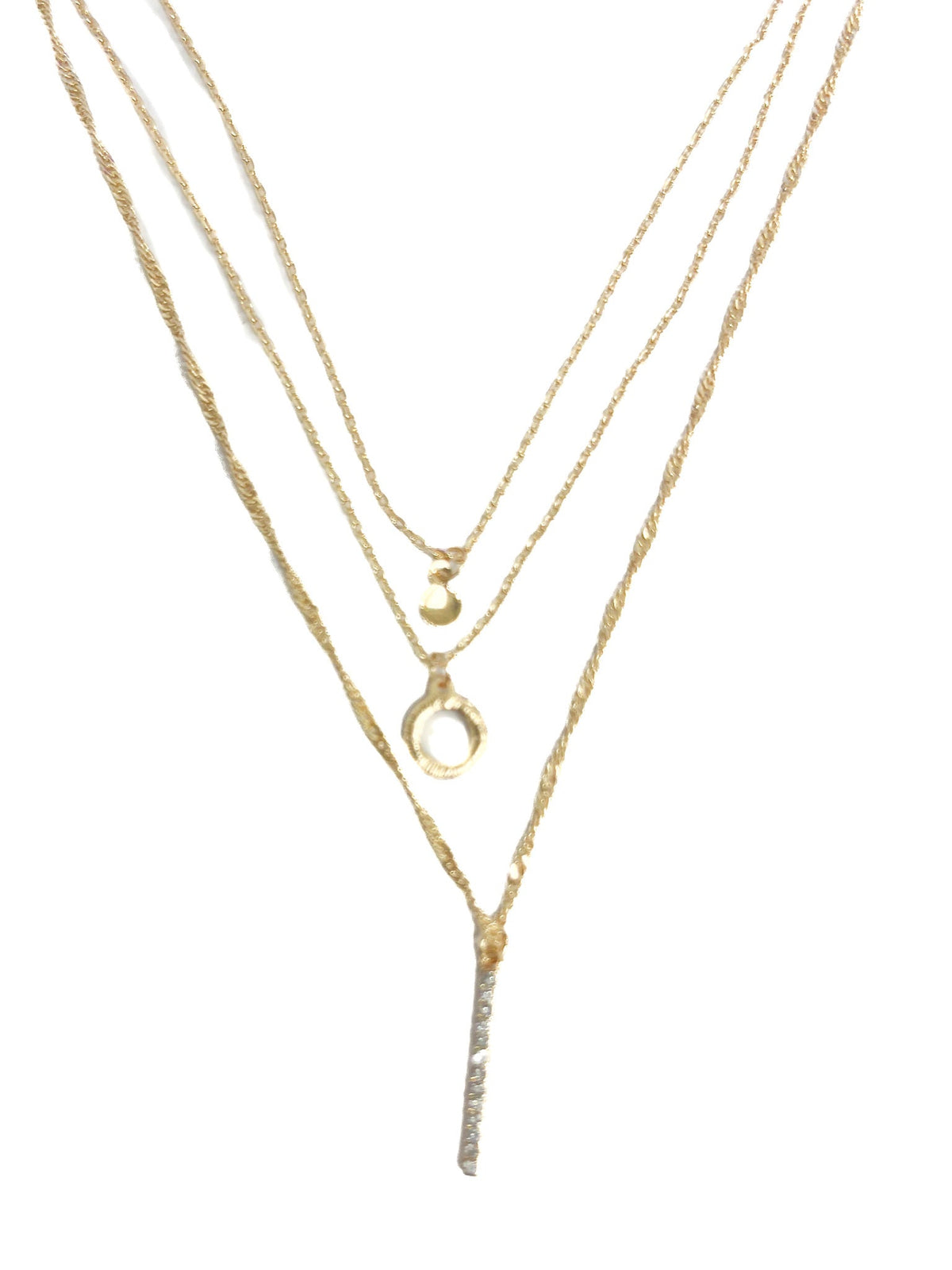 Rhinestone Charm Necklace