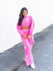 Eyes Closed Corduroy Two Piece Set