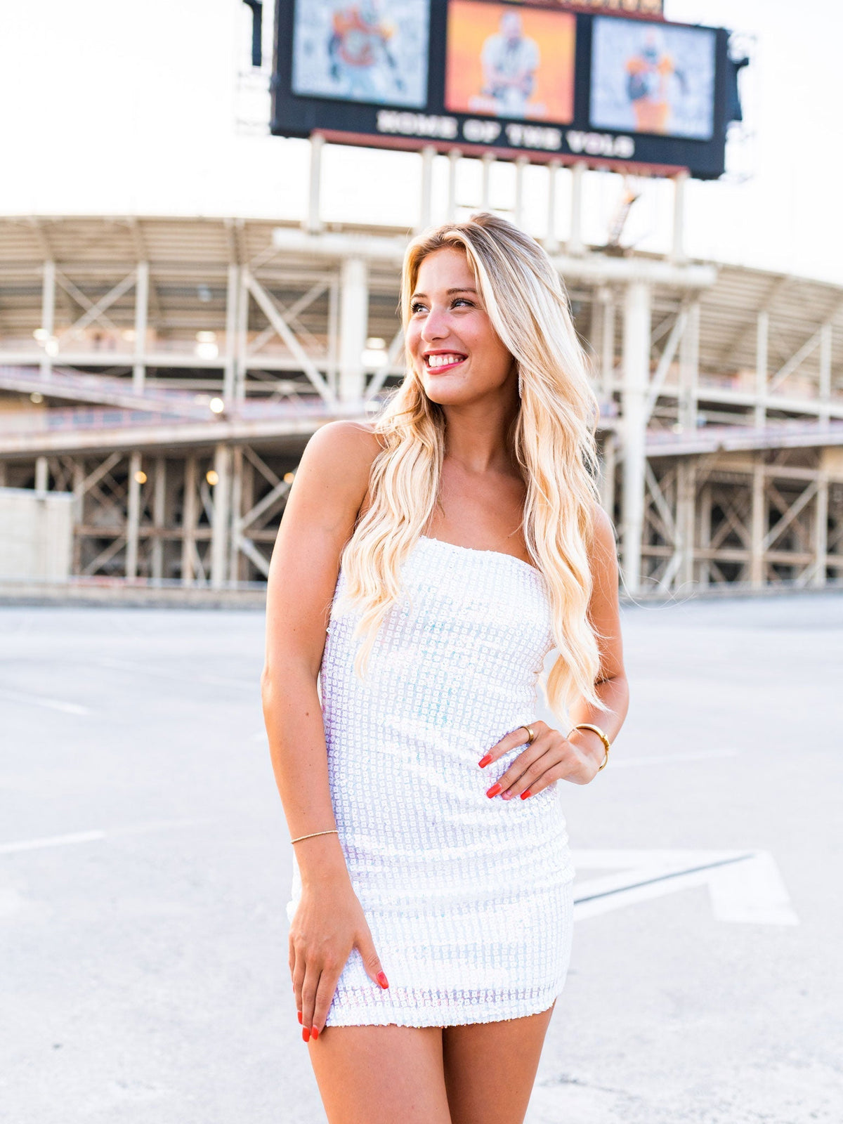 V-I-C-T-O-R-Y Sequin Mini Dress