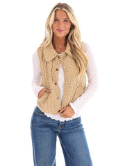 Quilted Charm Corduroy Vest