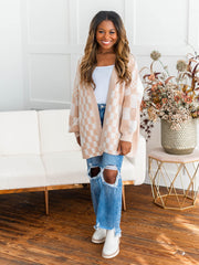 You & Me Checker Cardigan