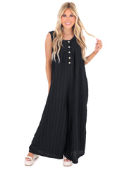 This City Textured Wide Leg Jumpsuit