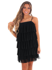 Shock and Awe Ruffled Tulle Mini Dress