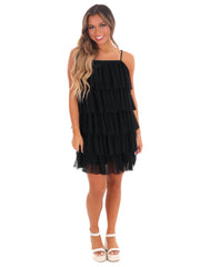 Shock and Awe Ruffled Tulle Mini Dress