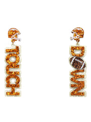 Gotta Have A Touchdown Glitter Earrings