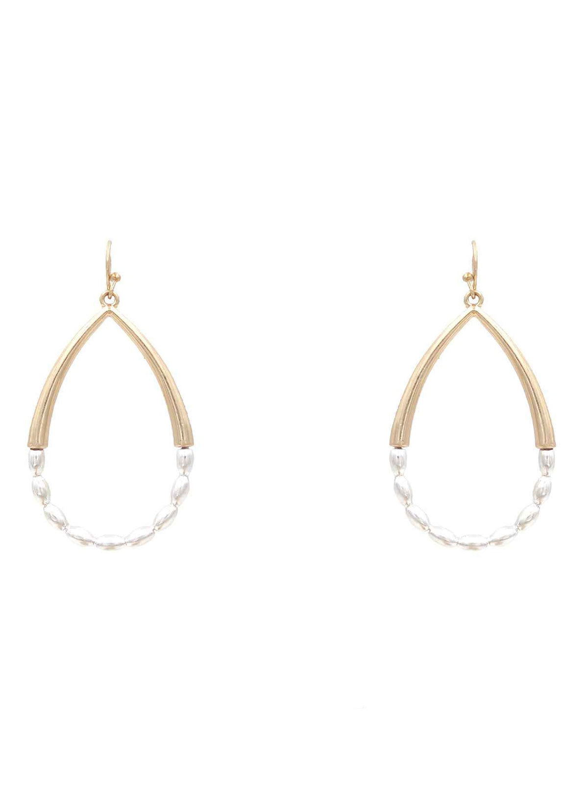 Two Tone Teardrop Earrings