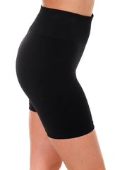 Race Is On Black Highwaist Biker Shorts