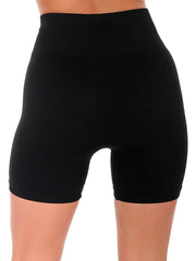 Race Is On Black Highwaist Biker Shorts