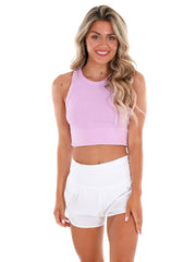 Understand You Chevron Highneck Crop Top