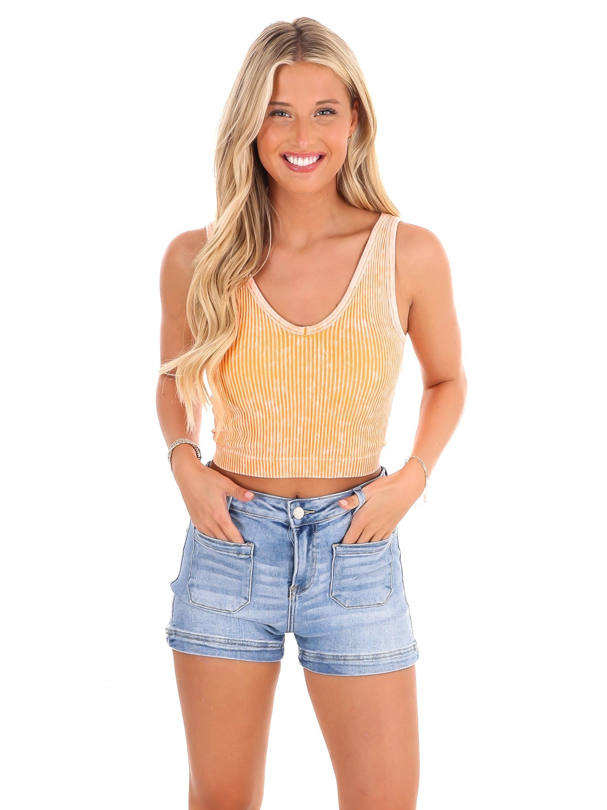Love of Mine V-Neck Crop Top