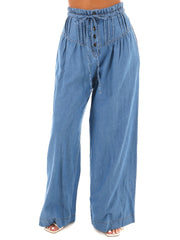 Everblue High-Waist Wide Leg Pants