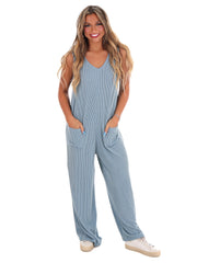 Only the Beginning Ribbed Jumpsuit