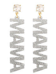 MAMA Acrylic Word Earrings