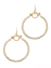 Bead Circle Toggle Earrings