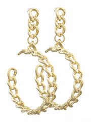 Chain Open Circle Dangle Earrings