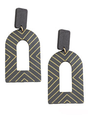 Faux Leather Drop Earrings