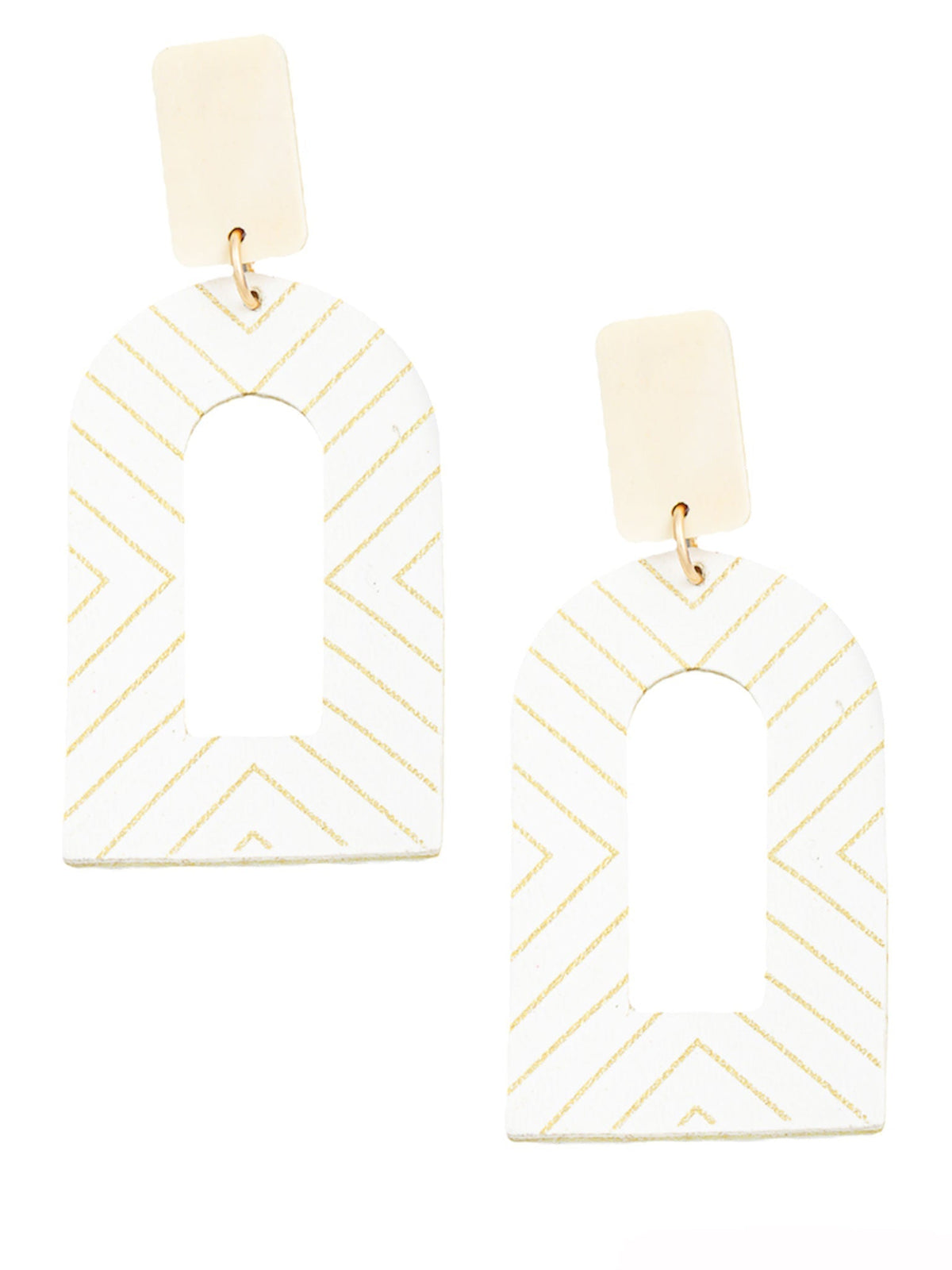 Faux Leather Drop Earrings