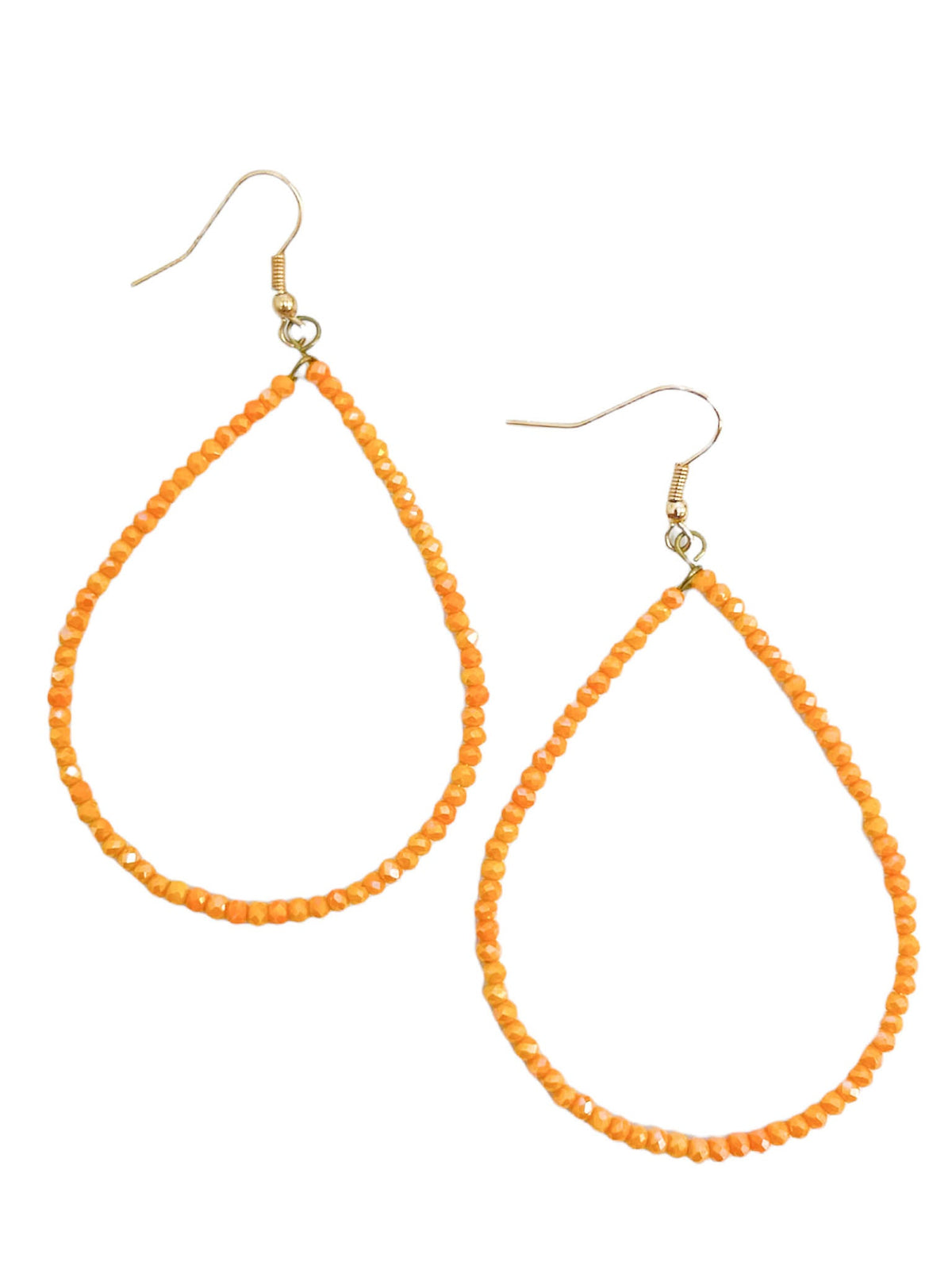 Seed Bead Teardrop Dangle Earrings