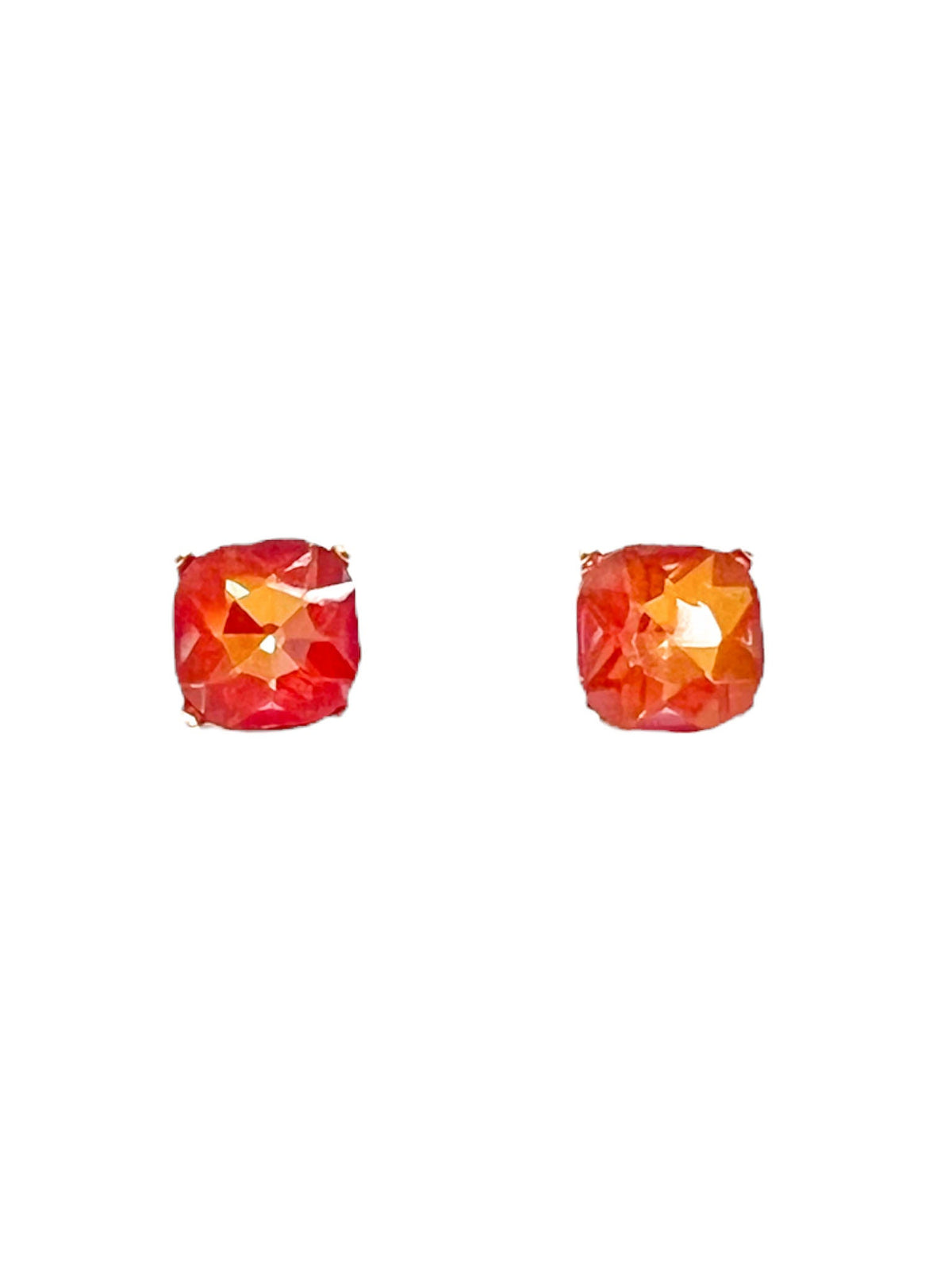 Iridescent Orange Studs