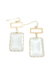 Rectangular Glass Earring