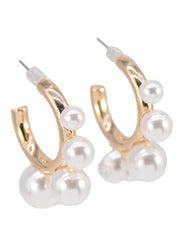 Pearl Ball Hoops