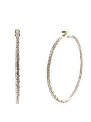 50 mm Crystal Paved Hoops