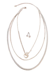 3 layered Snake Pendant Necklace