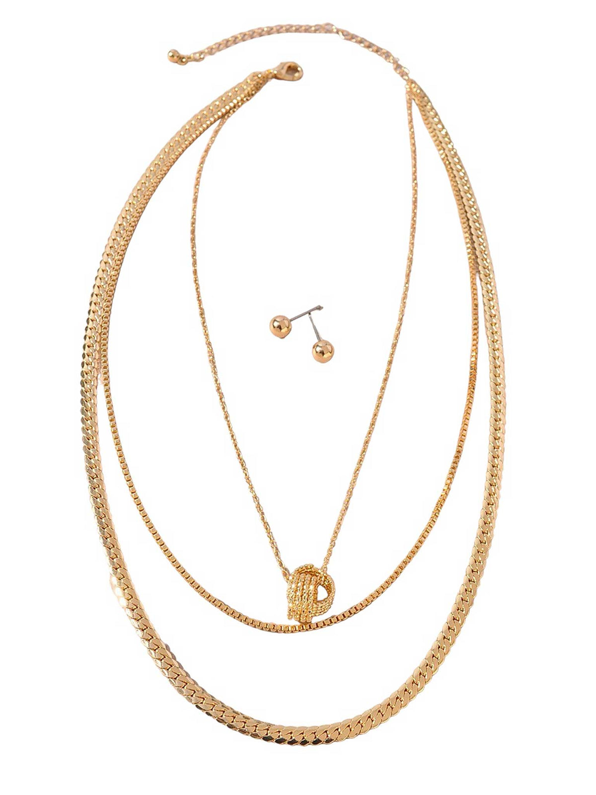 3 layered Snake Pendant Necklace