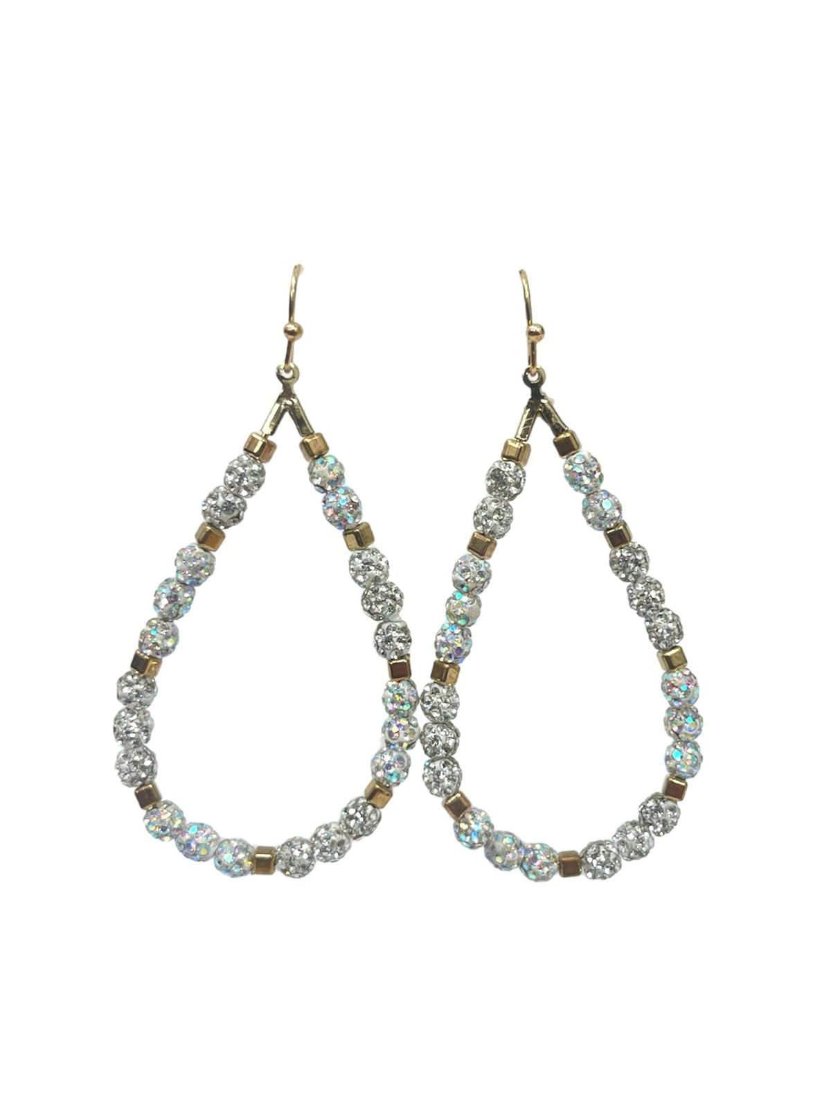 Rhinestone Teardrop Dangle Earrings