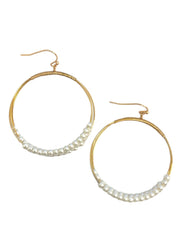 Layered Pearl Circle Hoop
