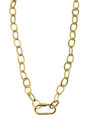 Charm Big Gold Filled Round Link Necklace