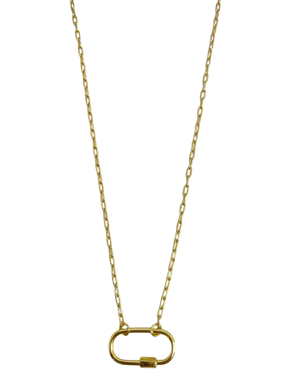 Charm Necklace Dainty Link with Lock