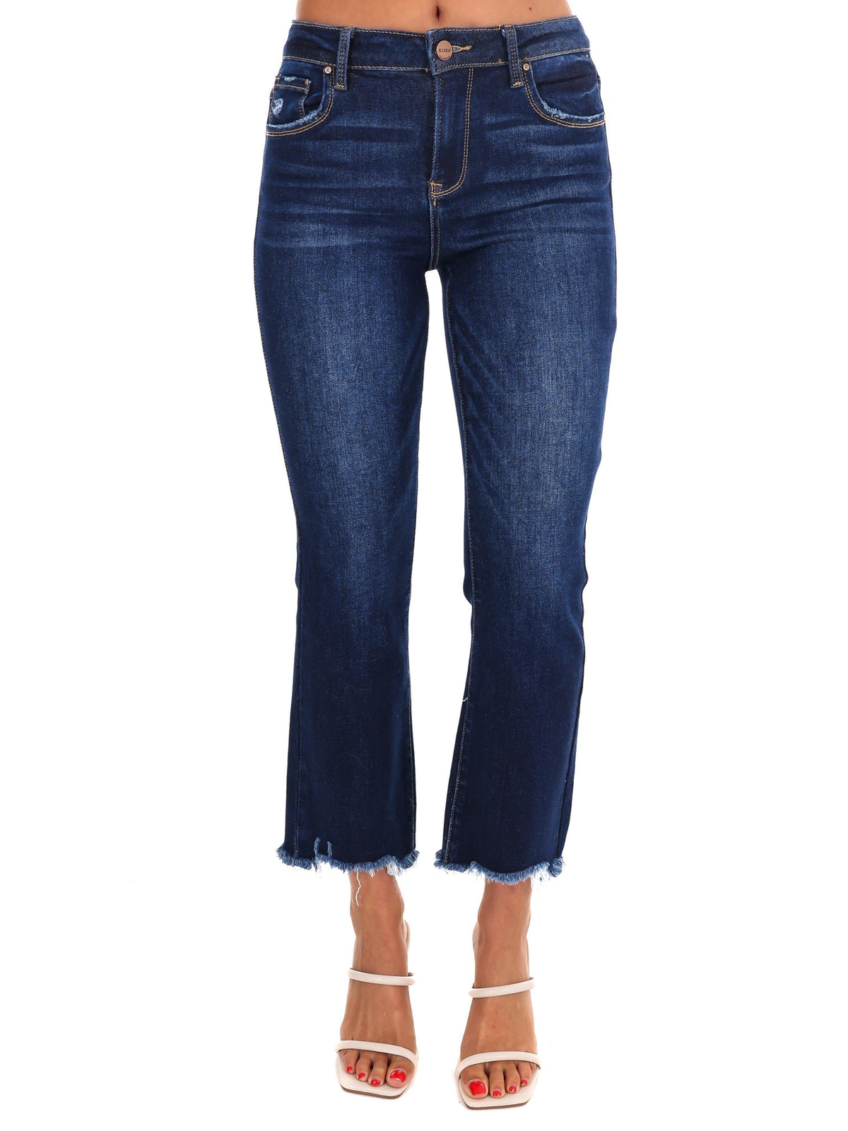 High Rise Slim Straight Jeans
