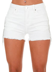 Nothing to Prove Rhinestone Fringe Shorts