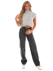 Textured Perfection Mock Neck Sweater