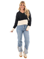 Cable Charm Crop Sweater